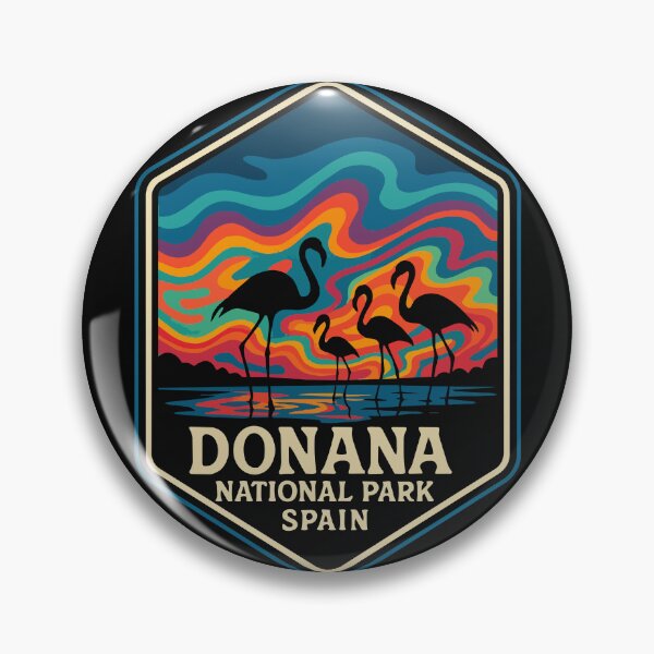 Item preview, Donana National Park Spain Retro Trippy Travel designed and sold by TomFrontierArt.