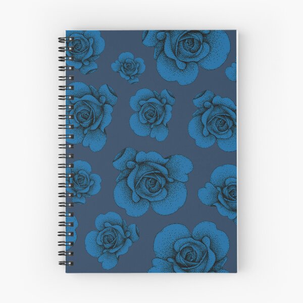 Item preview, Midnight Blue Stipple Rose Pattern designed and sold by Flower Magic .