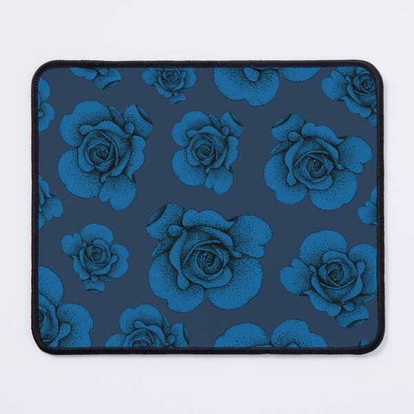 Item preview, Midnight Blue Stipple Rose Pattern designed and sold by Flower Magic .