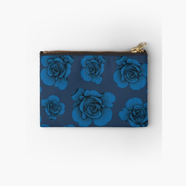 Item preview, Midnight Blue Stipple Rose Pattern designed and sold by Flower Magic .