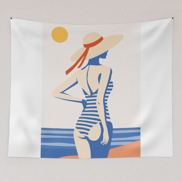Item preview, Summer Beach Art, Retro Art Decor designed and sold by Studio pod Burom.