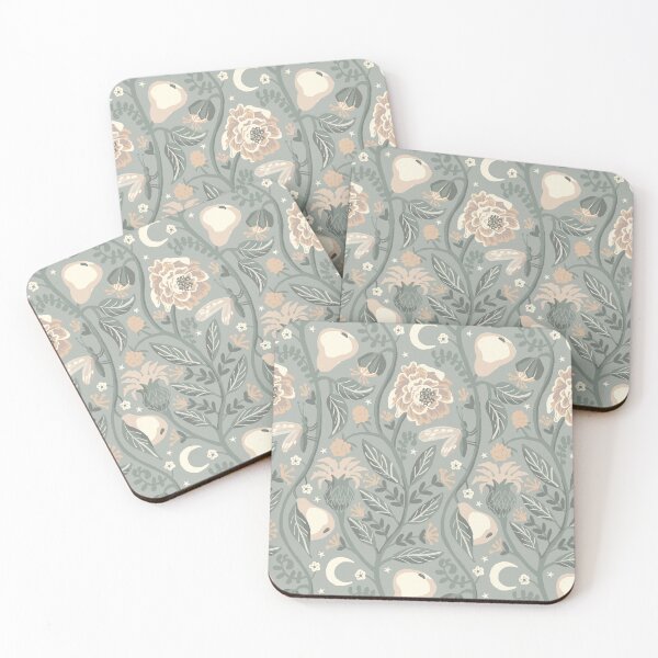 Item preview, Midnight Fruit Garden - Pastel Beige and Sage Green designed and sold by kobyakov.