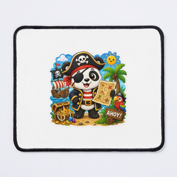 Item preview, Pirate Panda with Treasure Map Sticker Art designed and sold by Sticker_Verse_Studio.