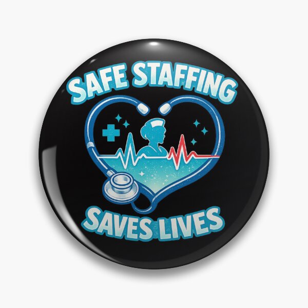 Item preview, Safe Staffing Saves Lives Nurse Heart designed and sold by FrameFlow.