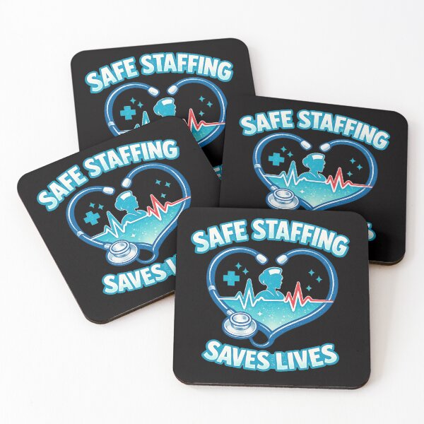 Item preview, Safe Staffing Saves Lives Nurse Heart designed and sold by FrameFlow.