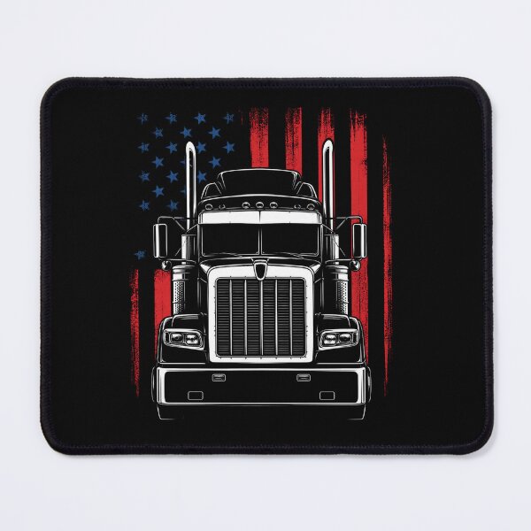 Item preview, American Trucker Flag – Vintage Semi Truck Patriotic Design designed and sold by MargaretaArt.
