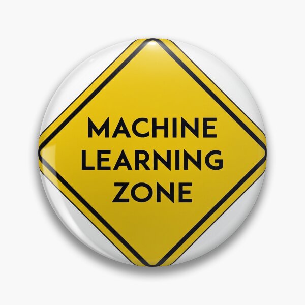 Item preview, Machine Learning Zone Warning Sign Sticker designed and sold by Focus-Point.