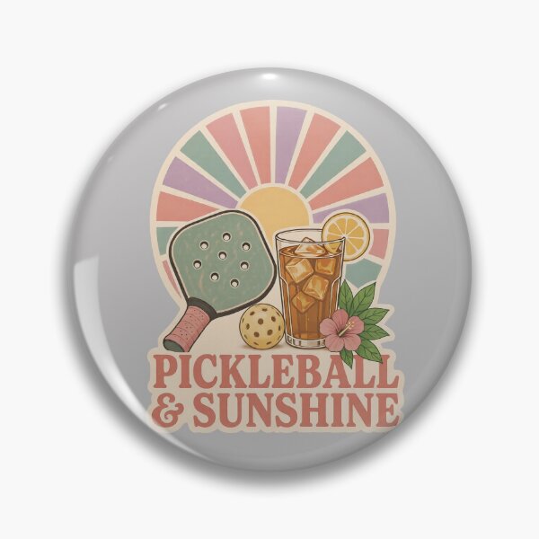 Item preview, Funny pickleball quote for girls - Pickleball and sunshine - Vintage retro pickleball art designed and sold by BelievingCreate.