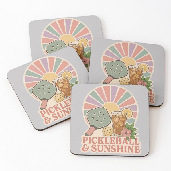 Item preview, Funny pickleball quote for girls - Pickleball and sunshine - Vintage retro pickleball art designed and sold by BelievingCreate.