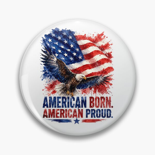 Item preview, American Born American Proud Bald Eagle Patriotic USA Flag Design designed and sold by Squiggle Happy.