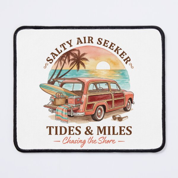 Item preview, Salty Air Seeker – Vintage Beach Wagon Surf Adventure | Coastal Summer Travel Design designed and sold by JadmeStudio.
