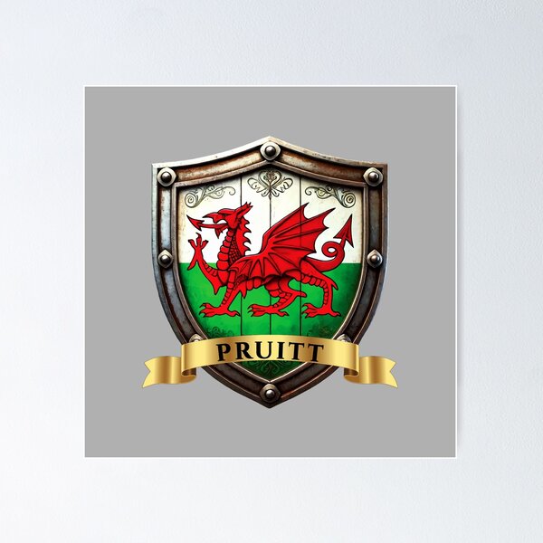Item preview, Pruitt Welsh Heritage Crest Shield designed and sold by Highlandkings.
