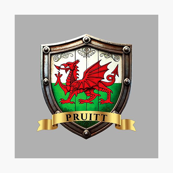 Item preview, Pruitt Welsh Heritage Crest Shield designed and sold by Highlandkings.