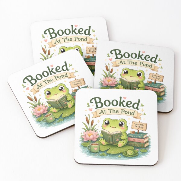 Item preview, Booked At The Pond – Cute Frog Book Lover Design designed and sold by MotylekAnia.