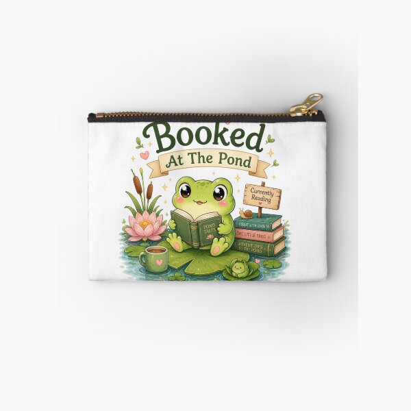Item preview, Booked At The Pond – Cute Frog Book Lover Design designed and sold by MotylekAnia.