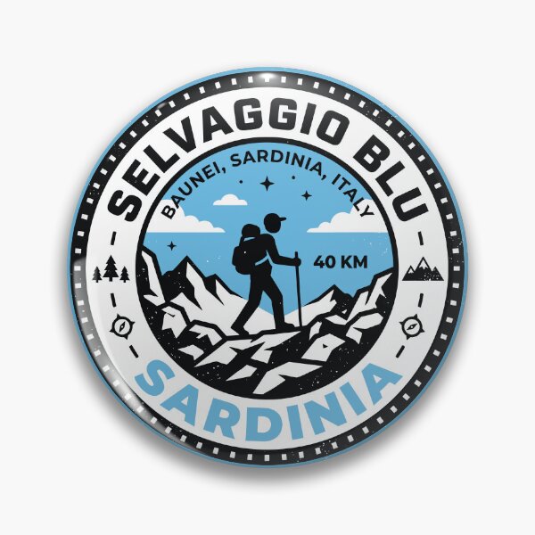 Item preview, Selvaggio Blu Sardinia Trek Adventure Emblem designed and sold by Digital Art Works Hub.