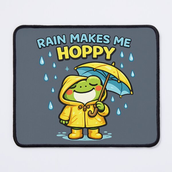 Item preview, Rain Makes Me Hoppy Cute Rainy Day Frog Sticker  Funny Frog Umbrella Rain Lover Design designed and sold by  Artistry in Motion by MADsrecreation.