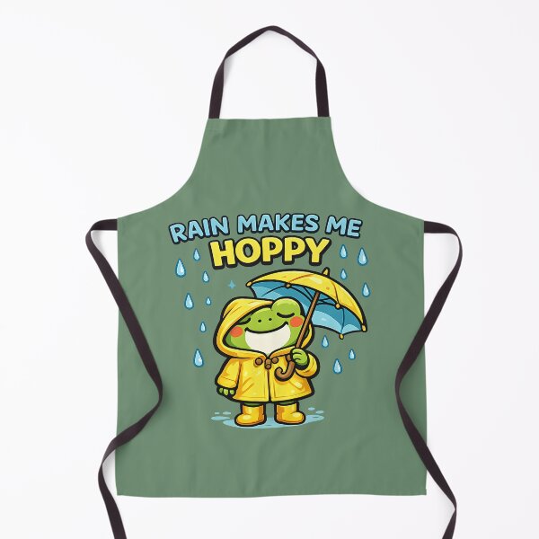 Item preview, Rain Makes Me Hoppy Cute Rainy Day Frog Sticker Funny Frog Umbrella Rain Lover Design designed and sold by Artistry in Motion by MADsrecreation.