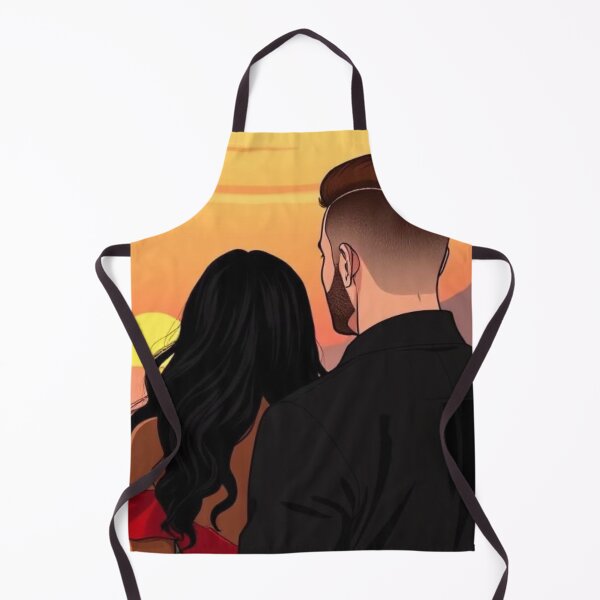 Item preview, Sunset Love Couple Illustration designed and sold by Pink Chaos Club.