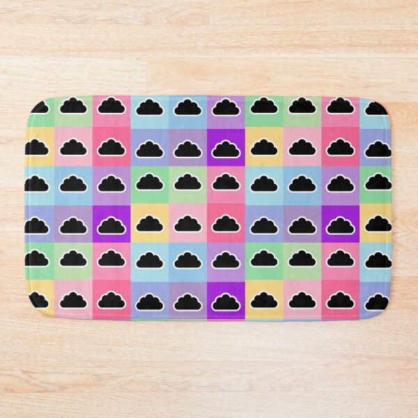 Item preview, Colorful patchwork with black clouds designed and sold by uunaa.