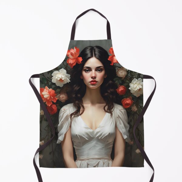 Item preview, Woman with flowers wall art print designed and sold by MK26Designs.