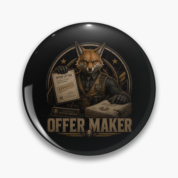 Item preview, Offer Maker – HR Fox Recruiter Black Sector 77 designed and sold by BlackSector77.