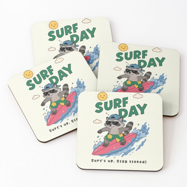 Item preview, Funny Raccoon Surfing Surf Day Beach Summer Boys Girls Kids designed and sold by rafaeltto.