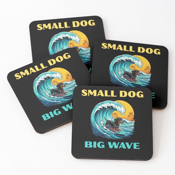 Item preview, Small Dog Big Wave Funny Dachshund Gift designed and sold by Domel9674.