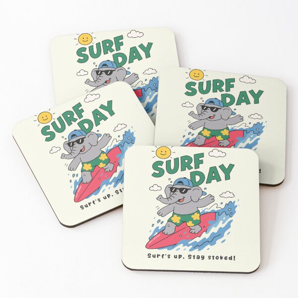 Item preview, Funny Elephant Surfing Surf Day Beach Summer Boys Girls Kids designed and sold by rafaeltto.
