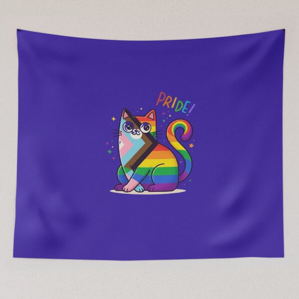 Item preview, Cute rainbow pride cat with stars designed and sold by FloreizaArt.
