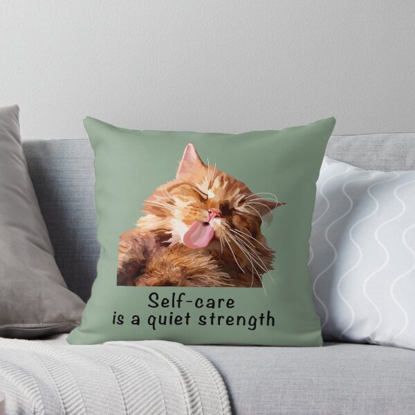 Item preview, Ginger cat self-care is a quiet strength. Proceeds go to animal charities rescues designed and sold by AnimalFriends1.