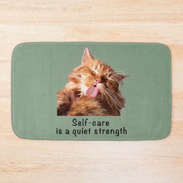 Item preview, Ginger cat self-care is a quiet strength. Proceeds go to animal charities rescues designed and sold by AnimalFriends1.