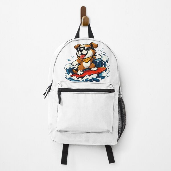 Item preview, Surfing Dog with Sunglasses – Cute Beach Puppy Summer Vibes /Cool Surfing Dog – Cute Summer Beach Puppy Riding Waves designed and sold by vansaidshop ⭐⭐⭐⭐⭐.