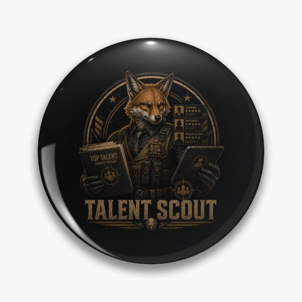 Item preview, Talent Scout – HR Fox Recruiter Black Sector 77 designed and sold by BlackSector77.