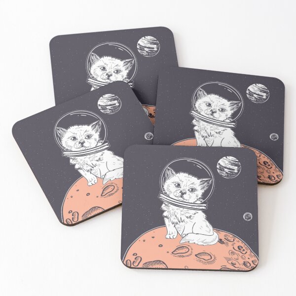 Item preview, Cute Space Cat Astronaut on Mars designed and sold by Saeed  Ahmad.