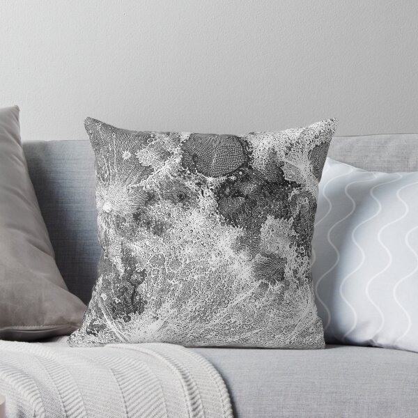 Item preview, Detailed Full Moon Surface Art | Lunar Craters Space Illustration designed and sold by athanasioungr.