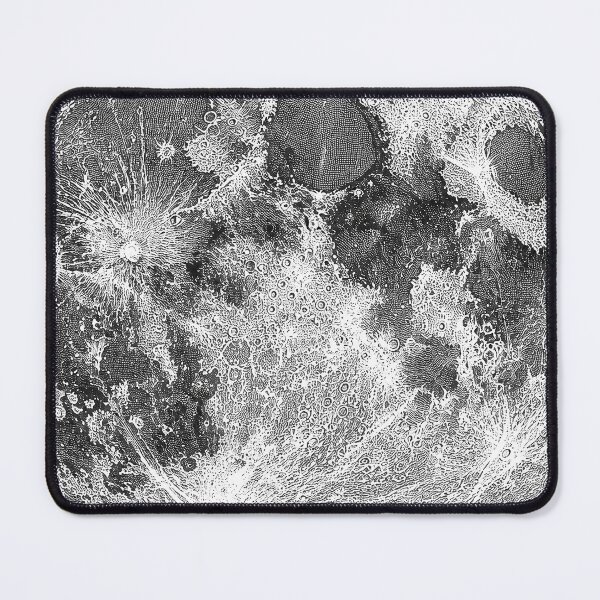 Item preview, Detailed Full Moon Surface Art | Lunar Craters Space Illustration designed and sold by athanasioungr.