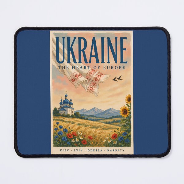 Item preview, Ukraine Ukrainian Landscape Illustration Travel Art Vintage designed and sold by KrisSidDesigns.