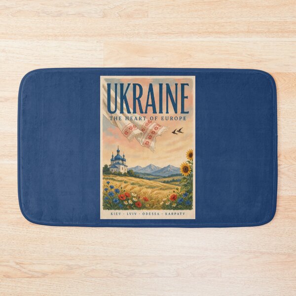 Item preview, Ukraine Ukrainian Landscape Illustration Travel Art Vintage designed and sold by KrisSidDesigns.
