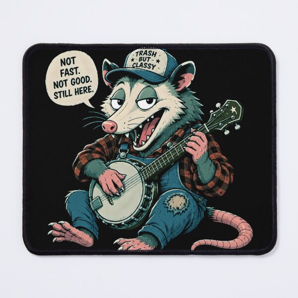 Item preview, Trash But Classy Possum Banjo Player – Funny Hillbilly Country Music Vintage Design designed and sold by PatysArt.