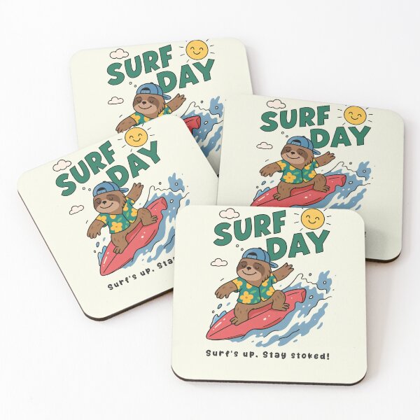 Item preview, Funny Sloth Surfing Surf Day Beach Summer Boys Girls Kids designed and sold by rafaeltto.