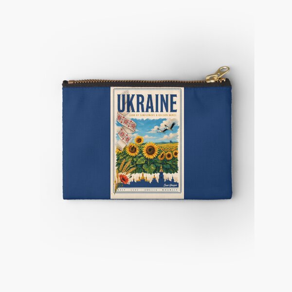 Item preview, Ukraine Sunflower Golden Dome Illustration Travel Art Vintage designed and sold by KrisSidDesigns.