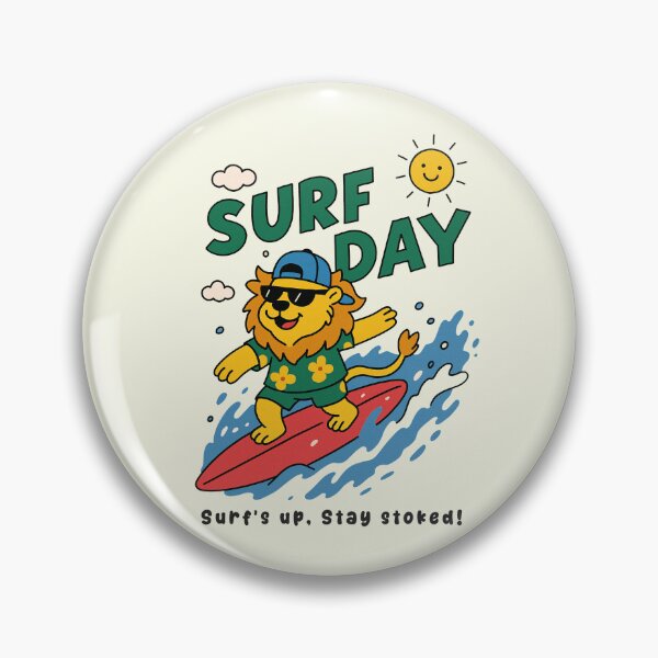 Item preview, Funny Lion Surfing Surf Day Beach Summer Boys Girls Kids designed and sold by rafaeltto.