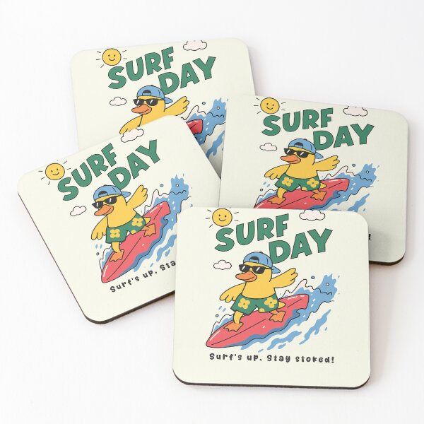 Item preview, Funny Yellow Duck Surfing Surf Day Beach Summer Boys Girls Kids designed and sold by rafaeltto.