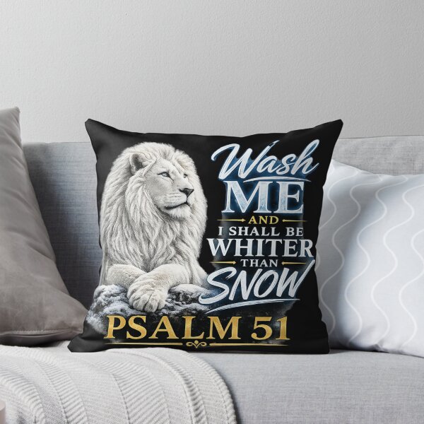 Item preview, Wash Me and I Shall Be Whiter Than Snow | Psalm 51 White Lion designed and sold by Dexters Inspiring Creations.