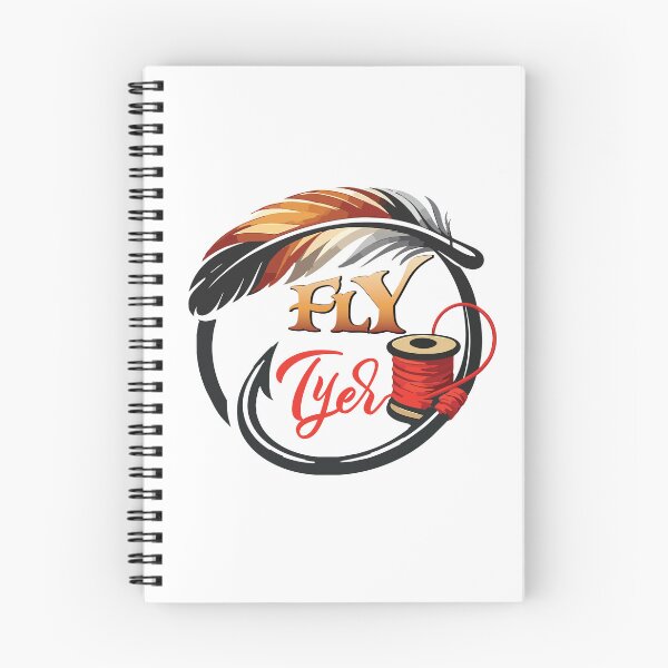 Item preview, Fly tying illustration, logo style, text "Fly Tyer". designed and sold by Art-Horizon.