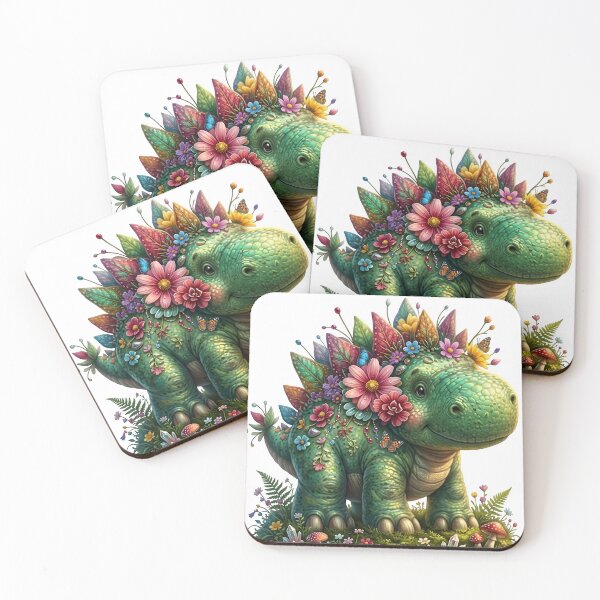 Item preview, Cottagecore Flower Crown Cute Dinosaur designed and sold by Sovereign Supply Co..