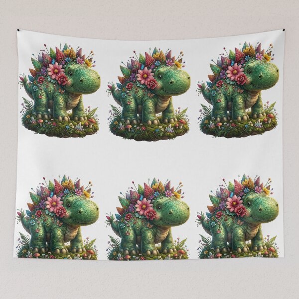 Item preview, Cottagecore Flower Crown Cute Dinosaur designed and sold by Sovereign Supply Co..