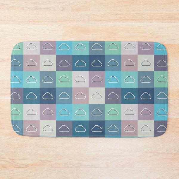 Item preview, Blue patchwork with clouds designed and sold by uunaa.