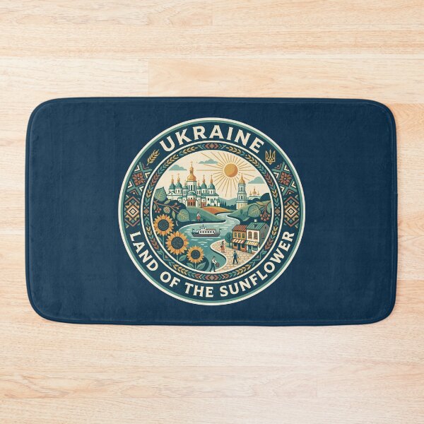 Item preview, Ukraine Illustration Travel Art Badge designed and sold by KrisSidDesigns.